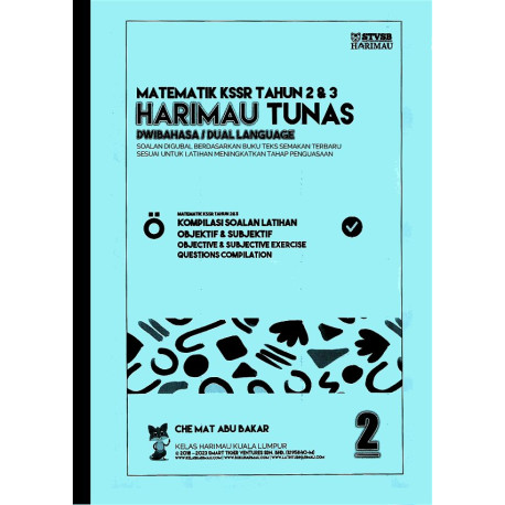Harimau Tunas Matematik Tahun 2 - Buku Kompilasi Soalan Objektif & Subjektif